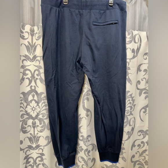 Psycho Bunny Auguste Joggers Evening Blue 100% Cotton $125 Drawstring Cuffs XXL - Picture 4 of 5